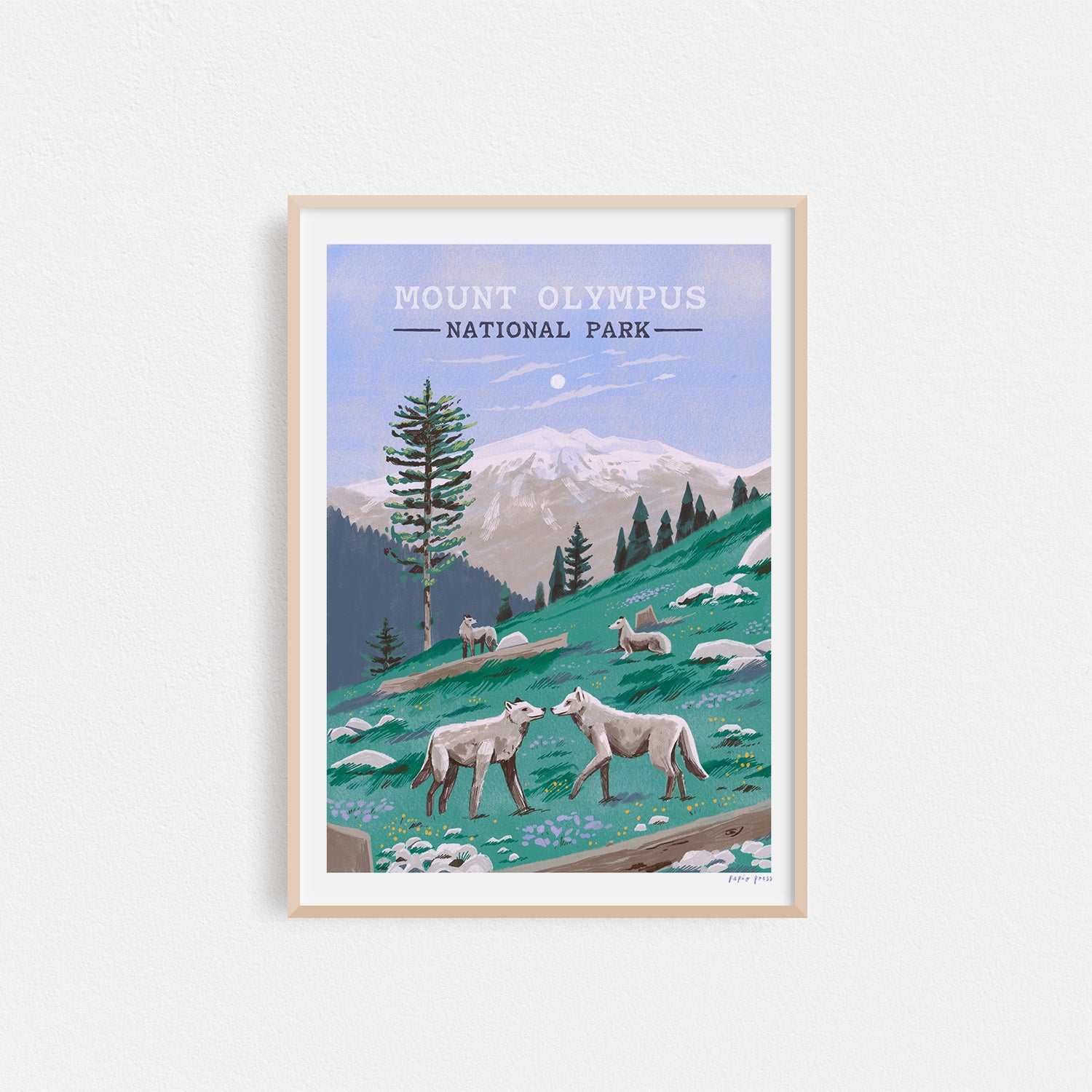 Mount Olympus National Park Artists Print