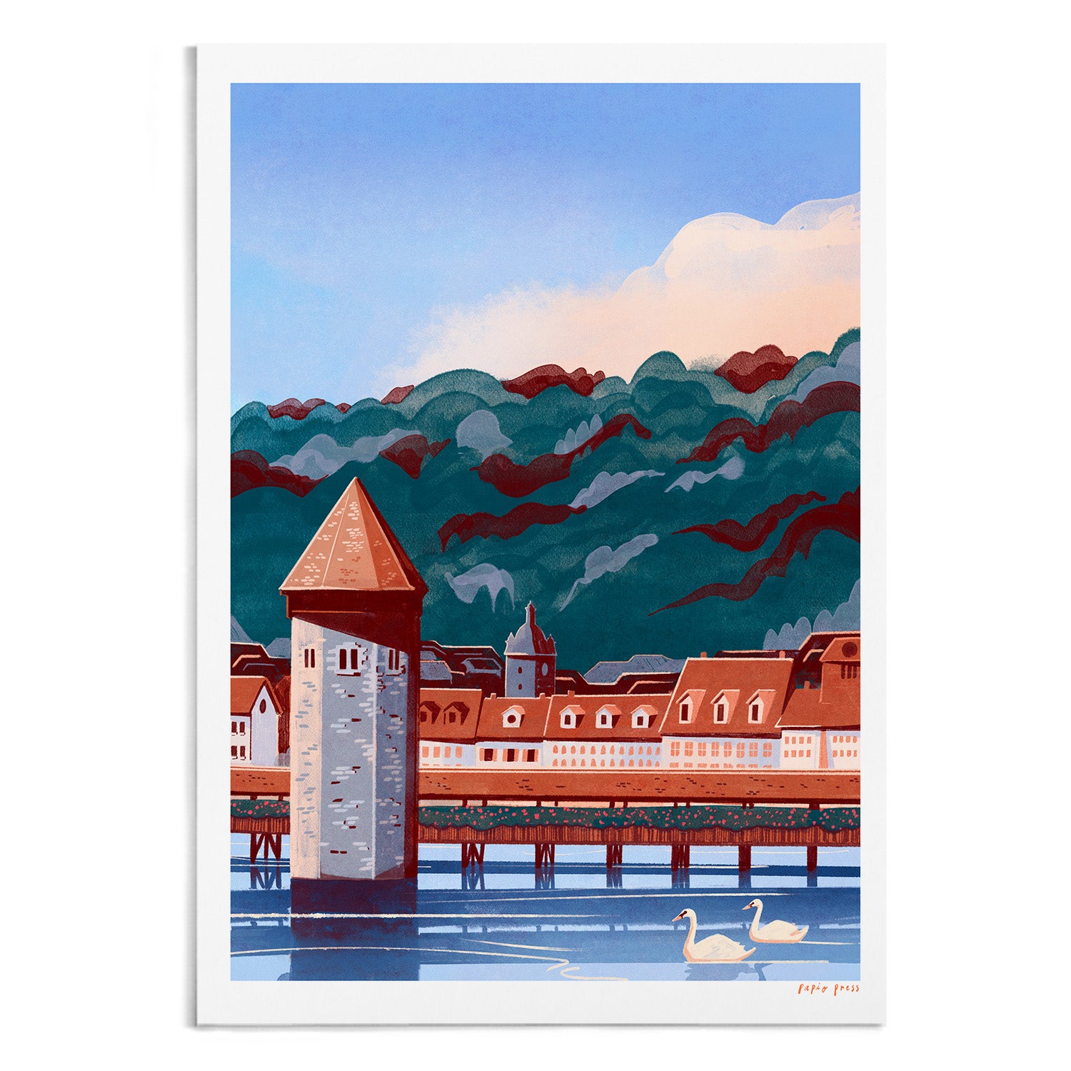 Lucerne, Switzerland Artists Print