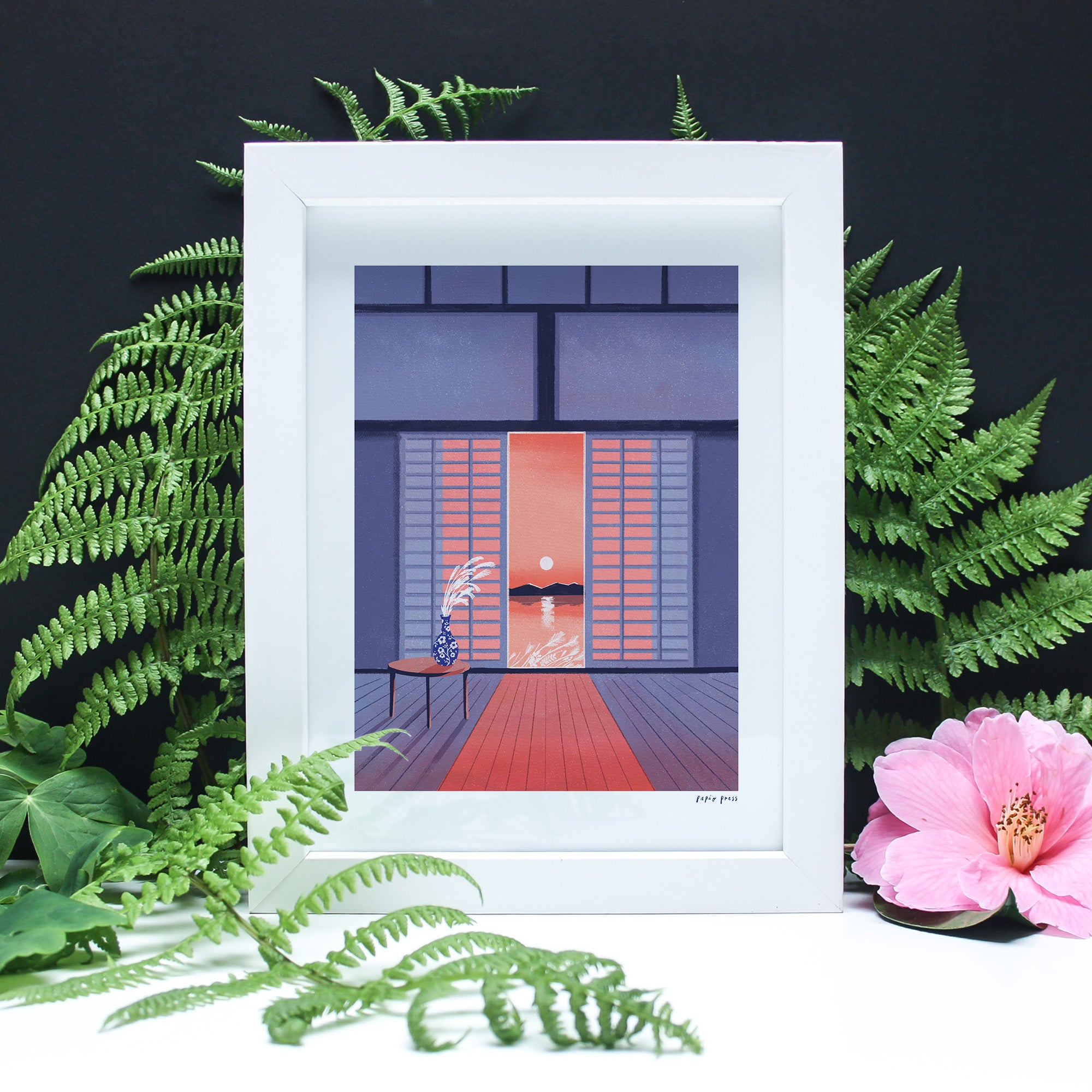 Lake Sunset Artists Print