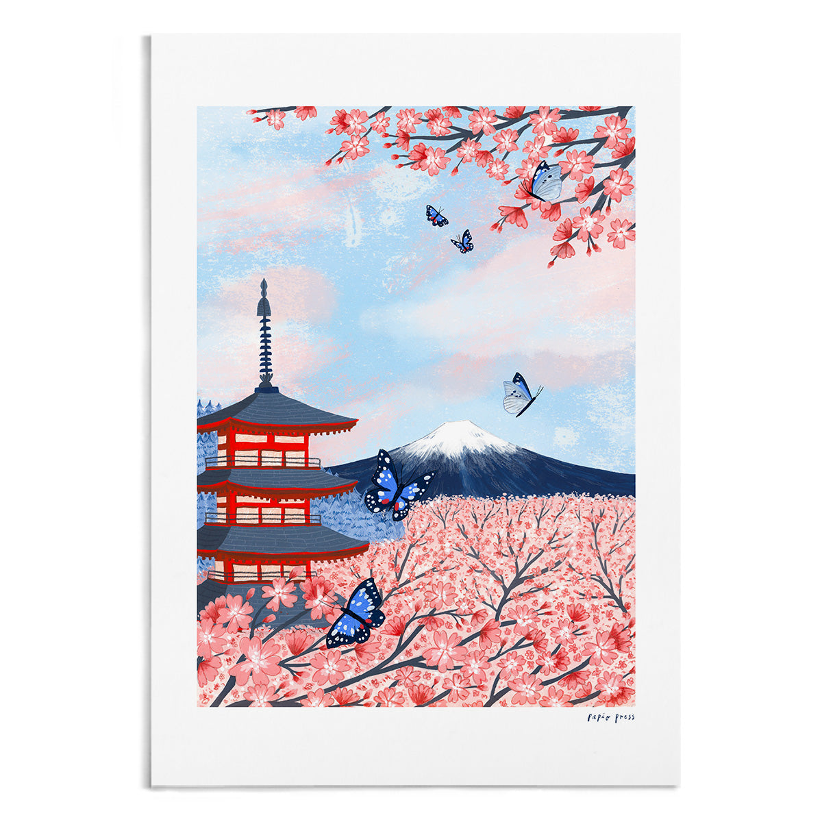 Japanese Temple Artists Print