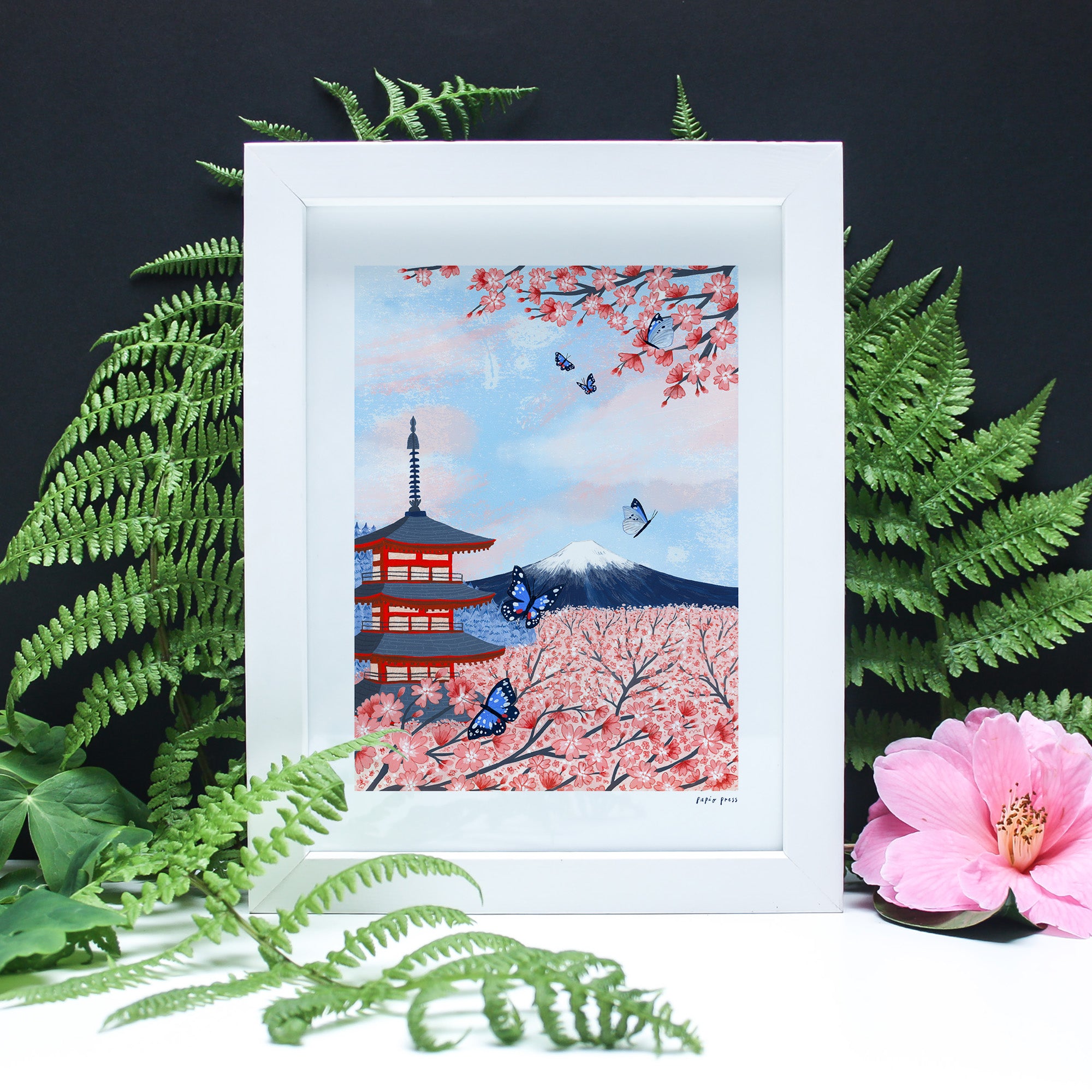 Japanese Temple Artists Print