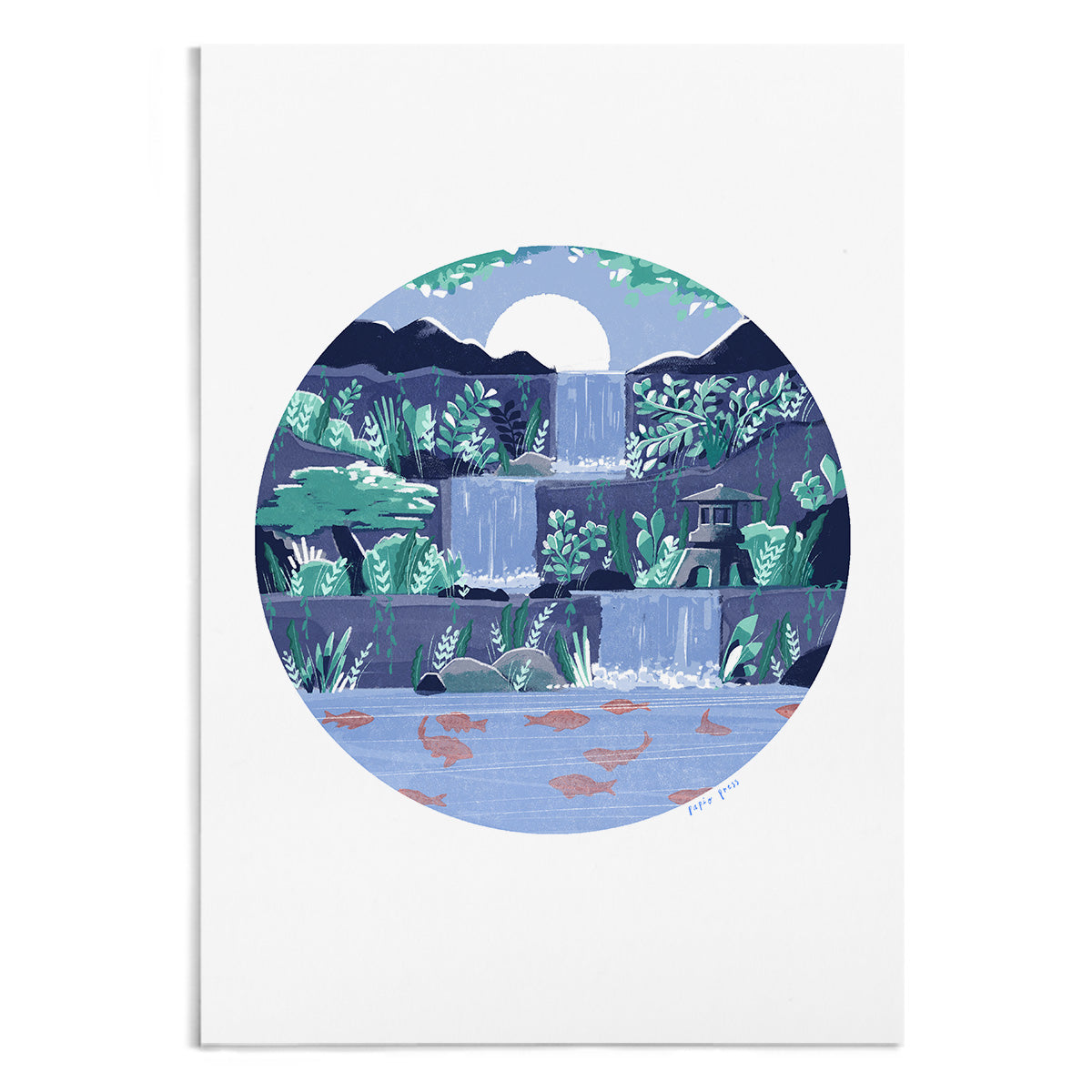 Koi Pond Artists Print