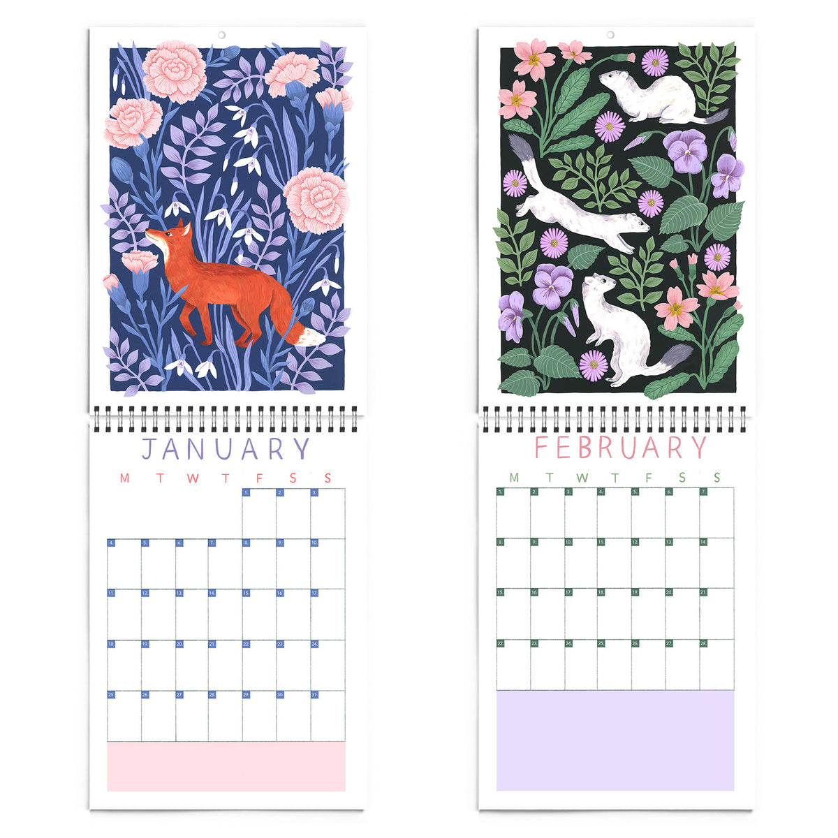2027 Papio Press Florals & Animals Calendar