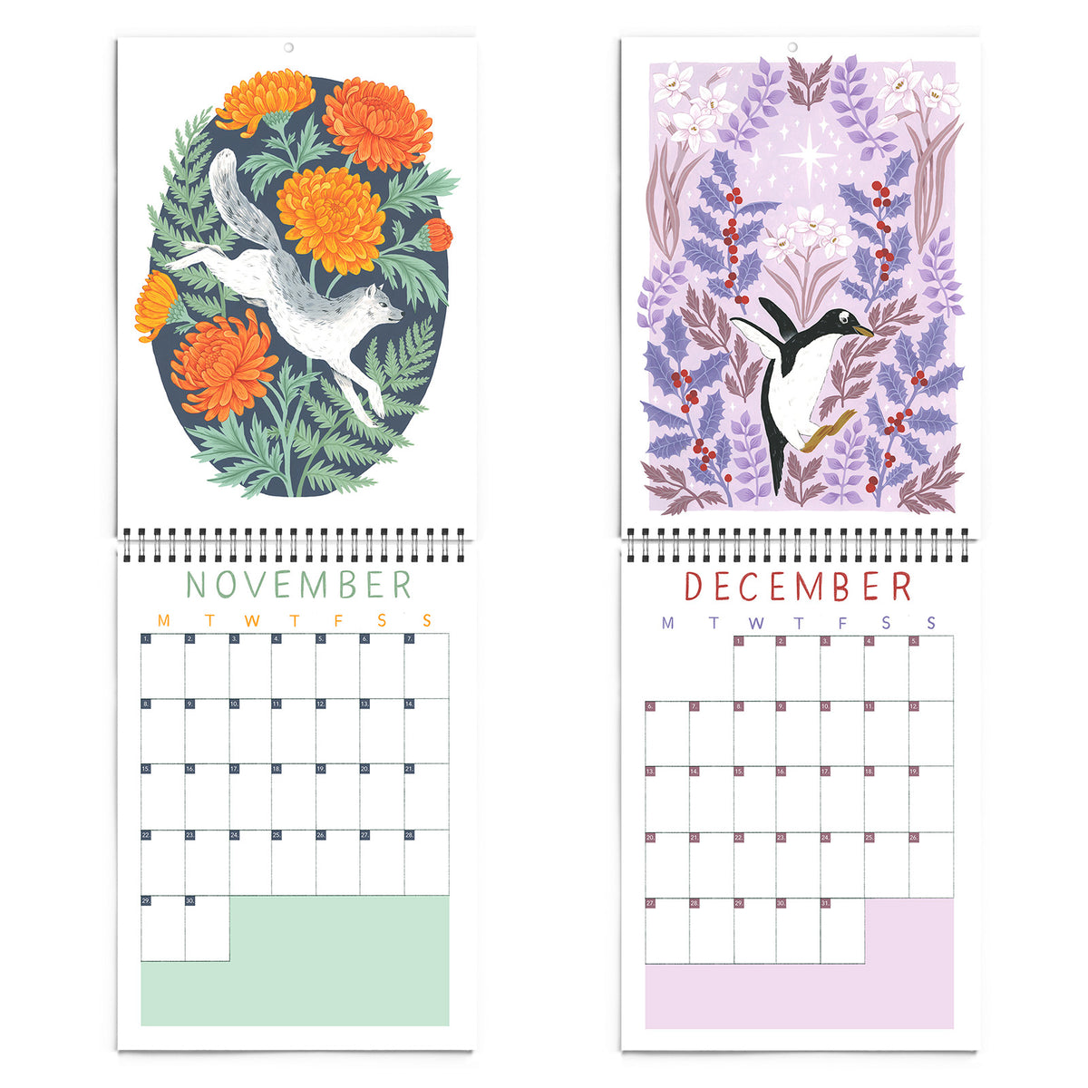 2027 Papio Press Florals & Animals Calendar