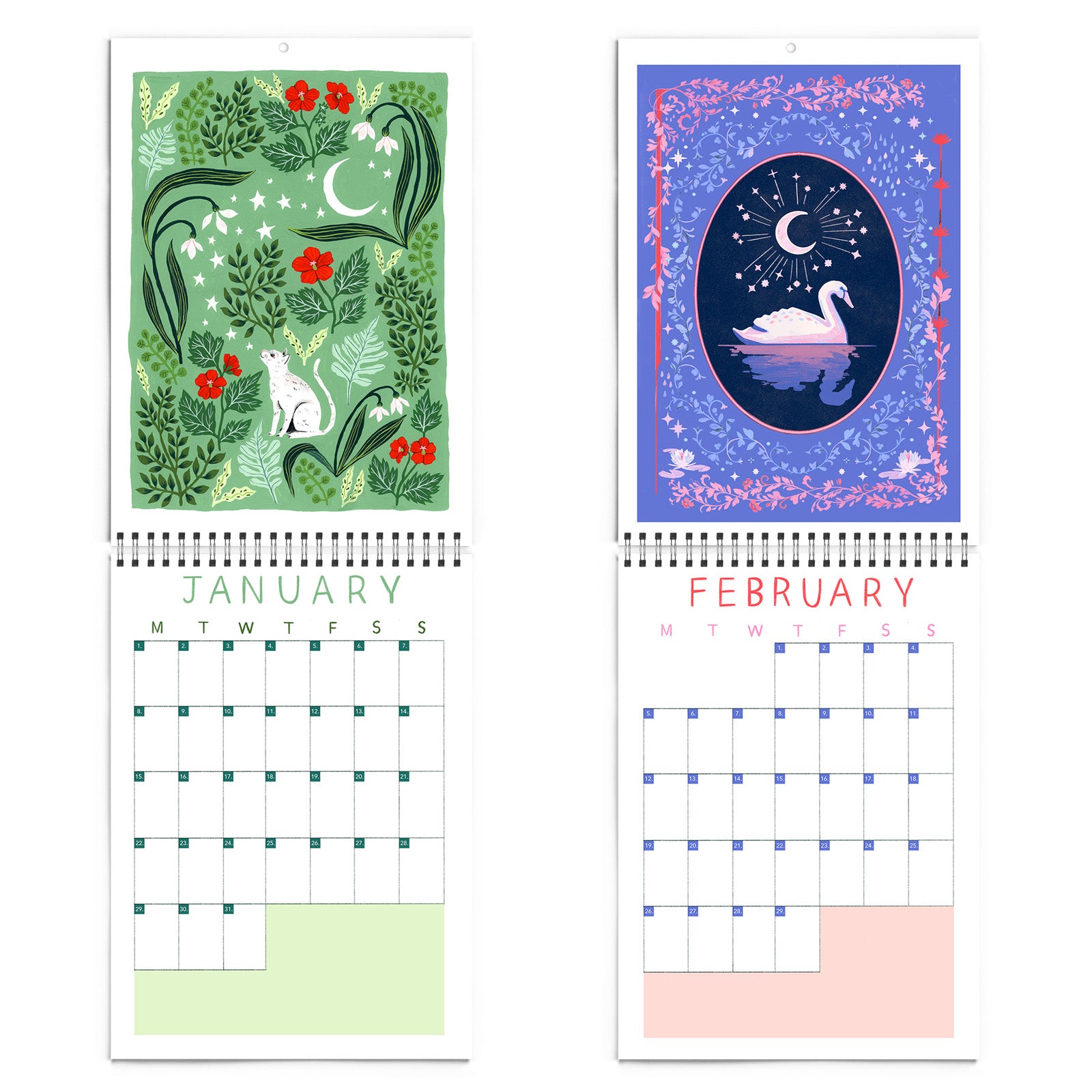 2024 Papio Press Florals & Animals Calendar