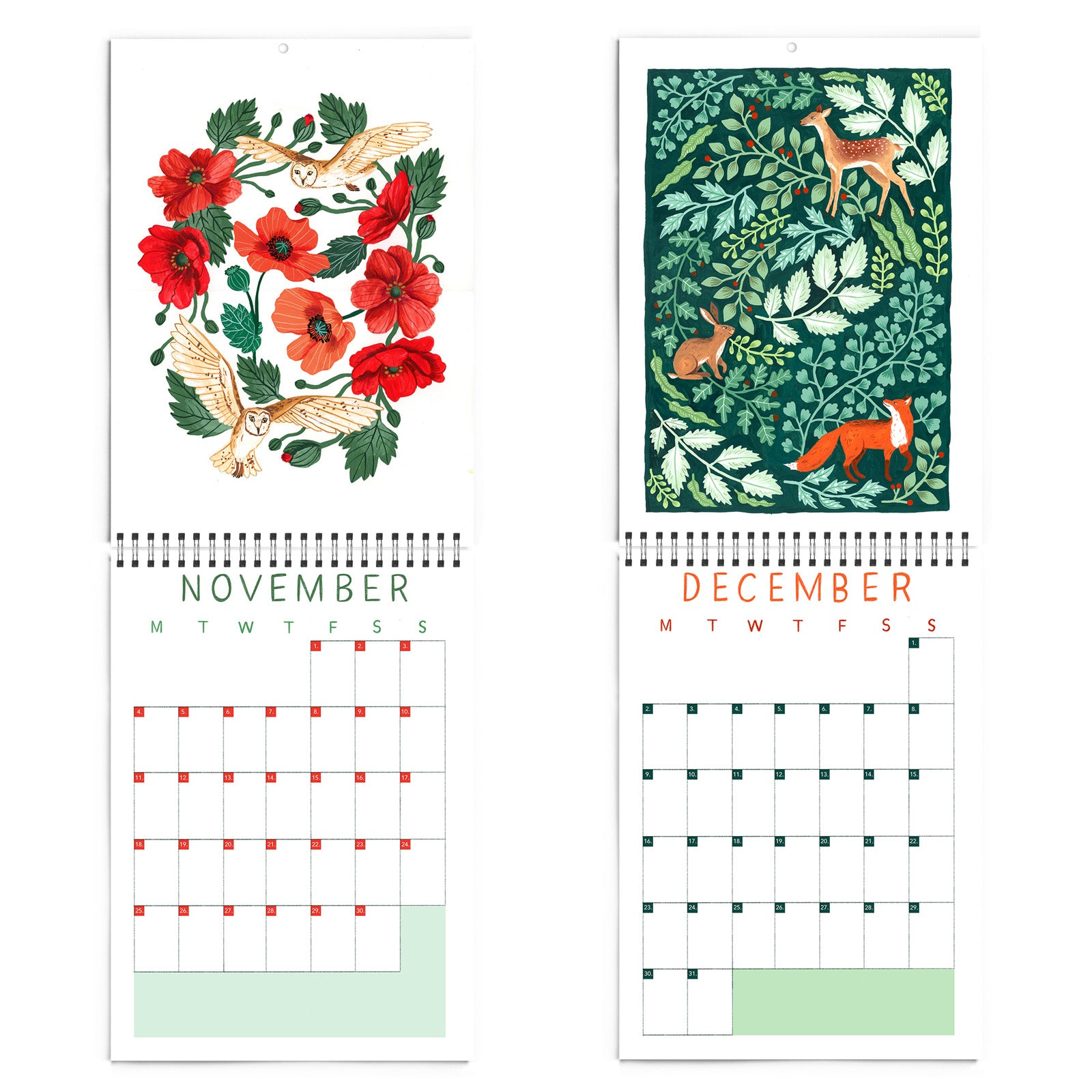 2024 Papio Press Florals & Animals Calendar