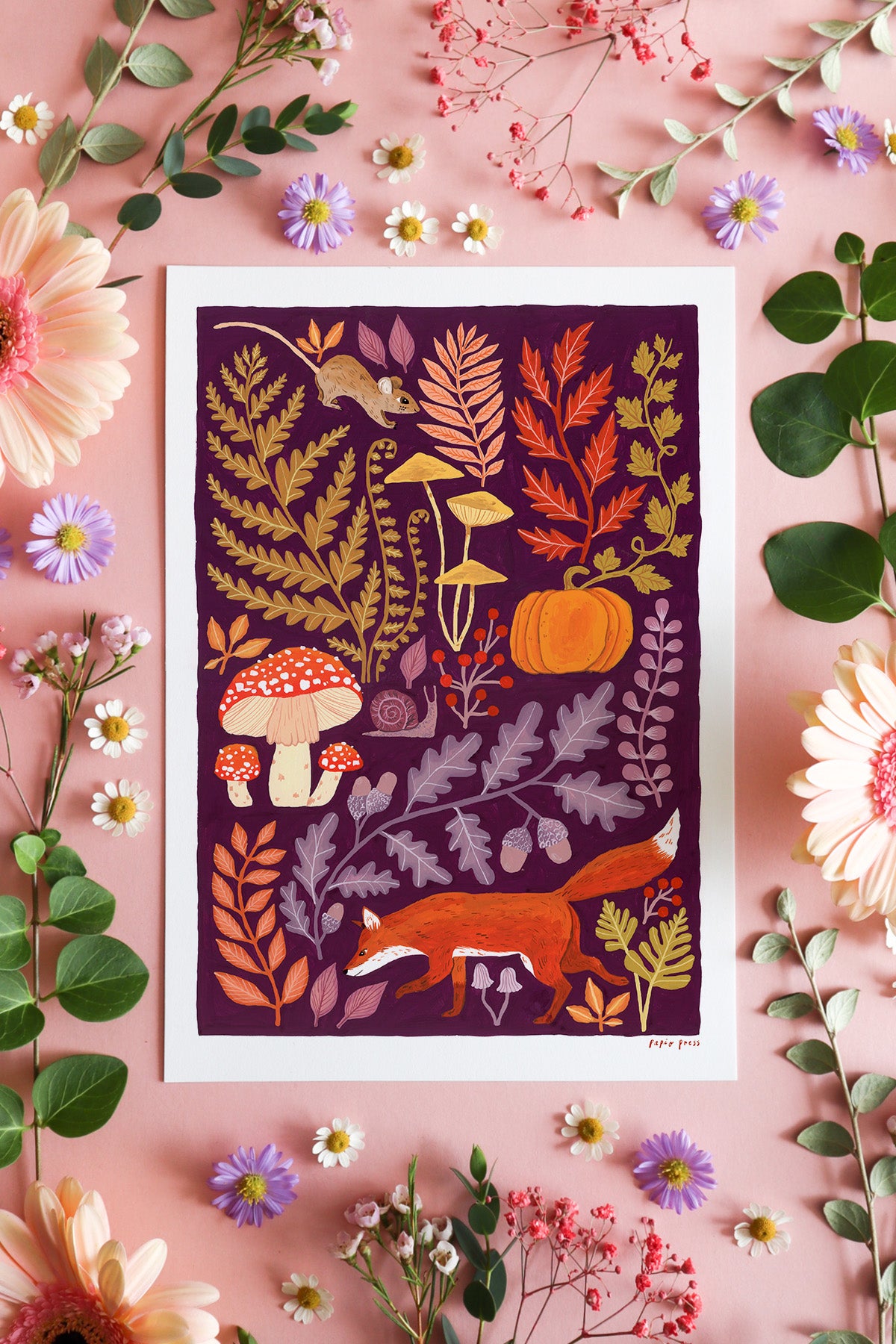 Autumnal Fox Artists Print