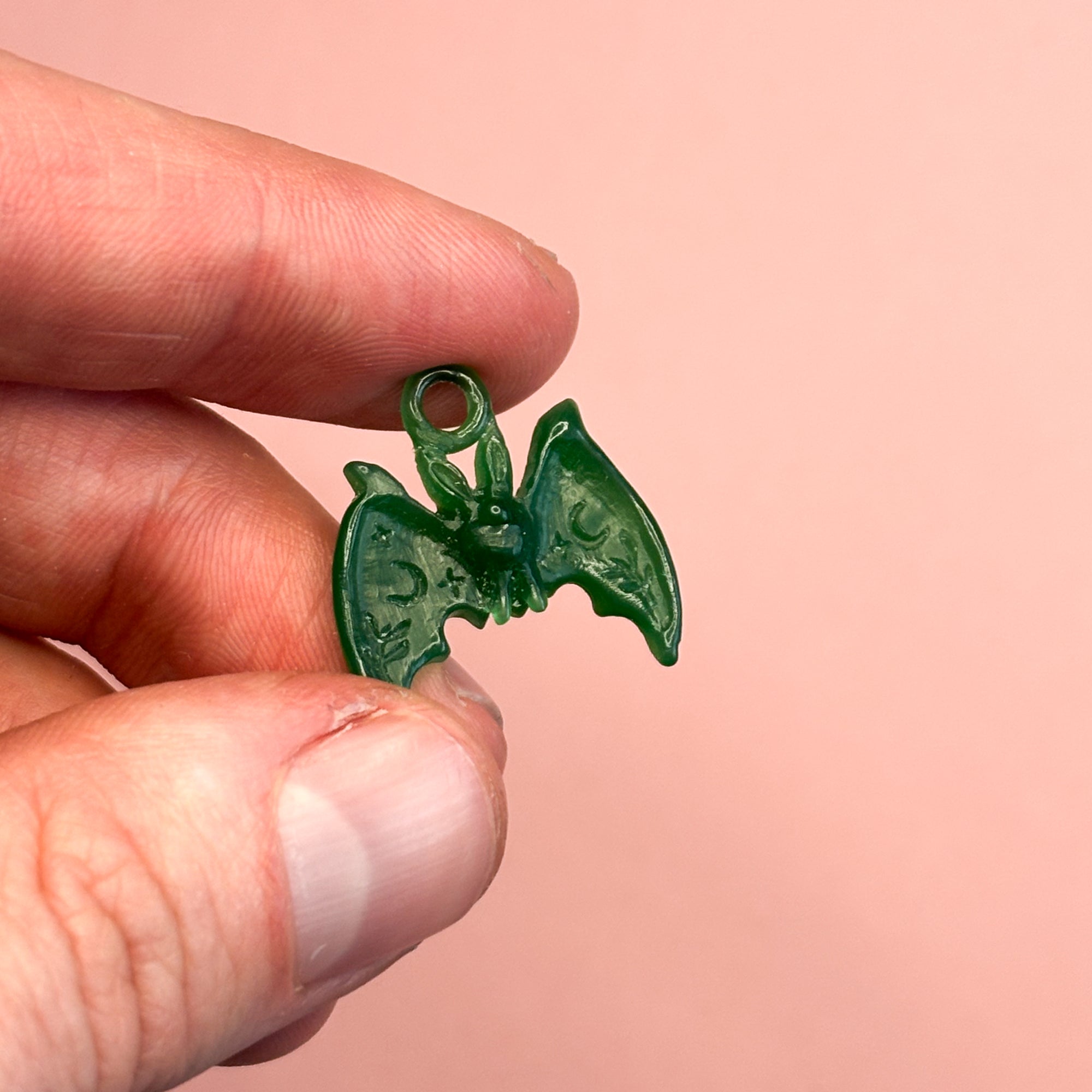 Lunar Bat Silver Pendant
