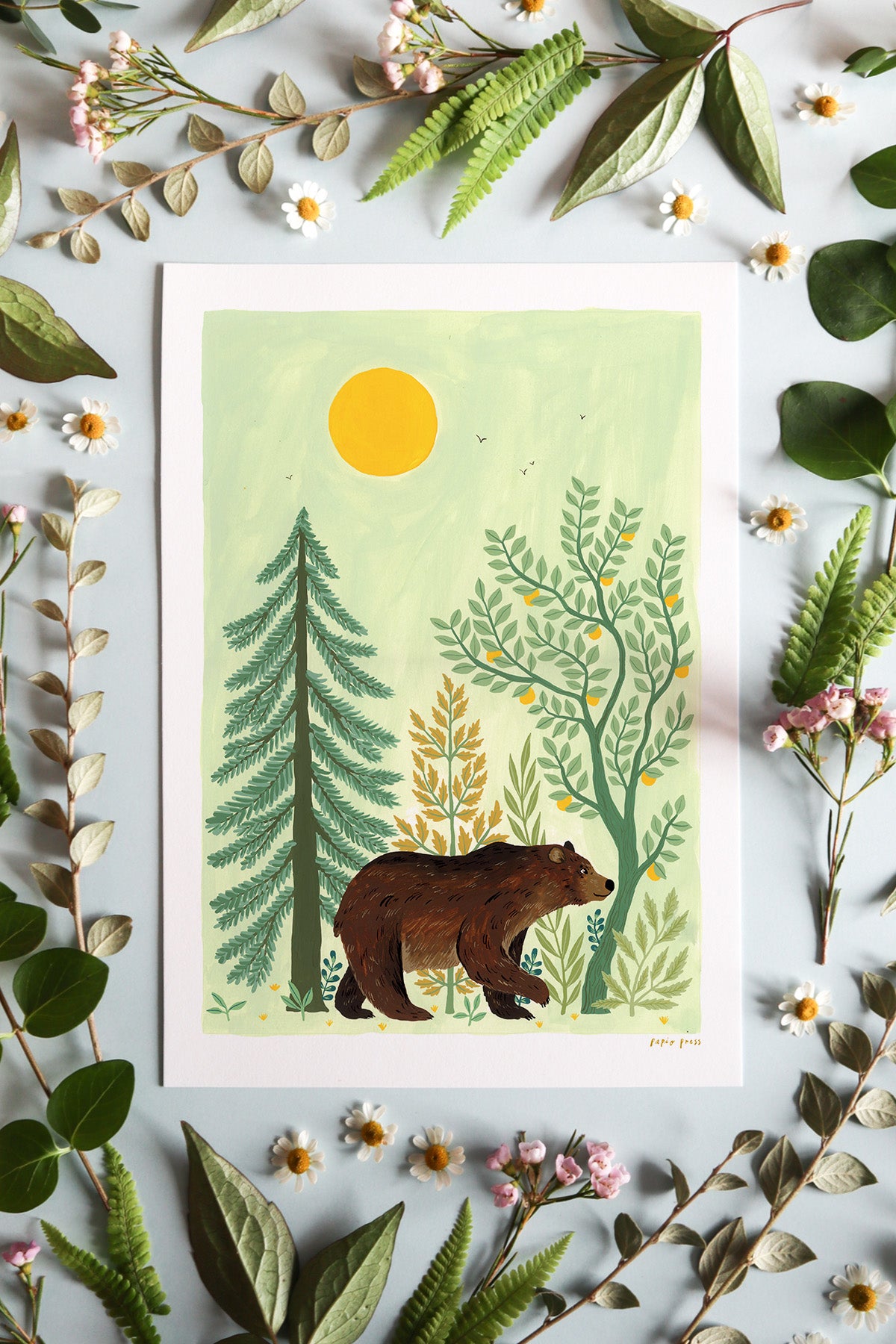 Bear in the Woods Artists Print