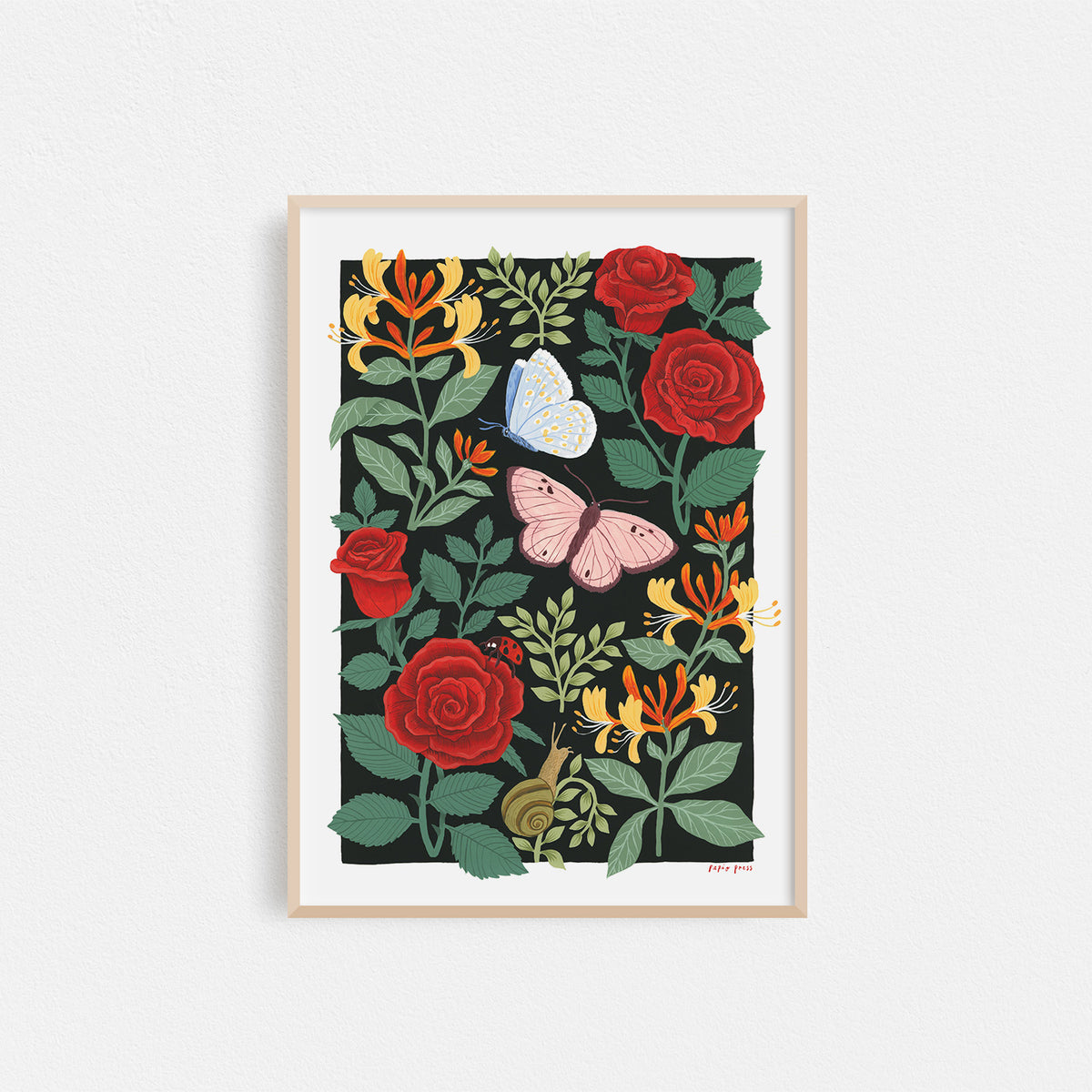 Floral Butterflies Artists Print