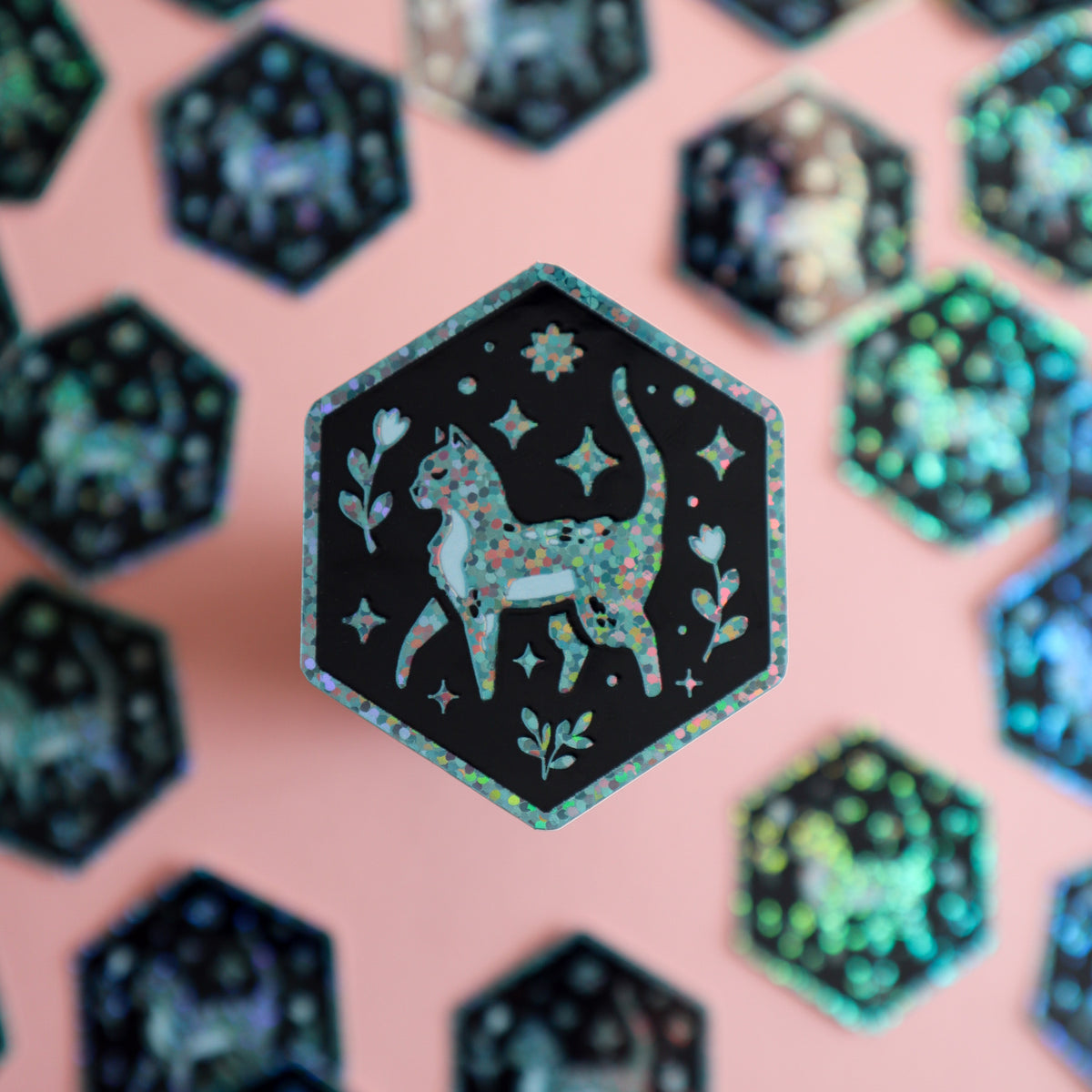 Full set of 6 Hexagon Stickers