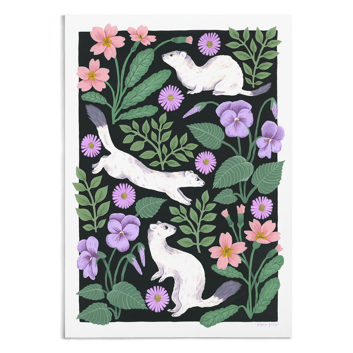 Floral Ermin Artists Print