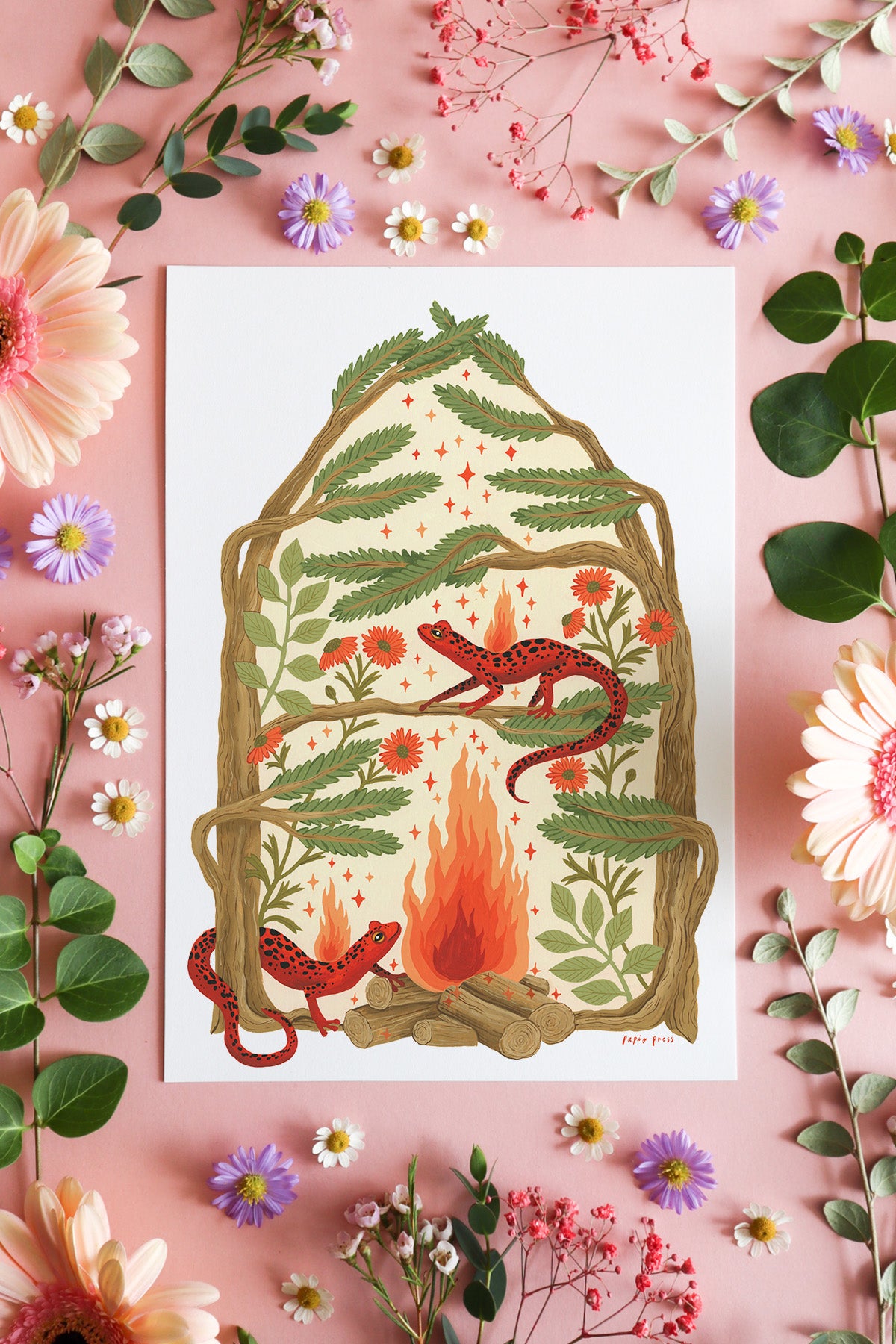 Fire Salamanders Artists Print