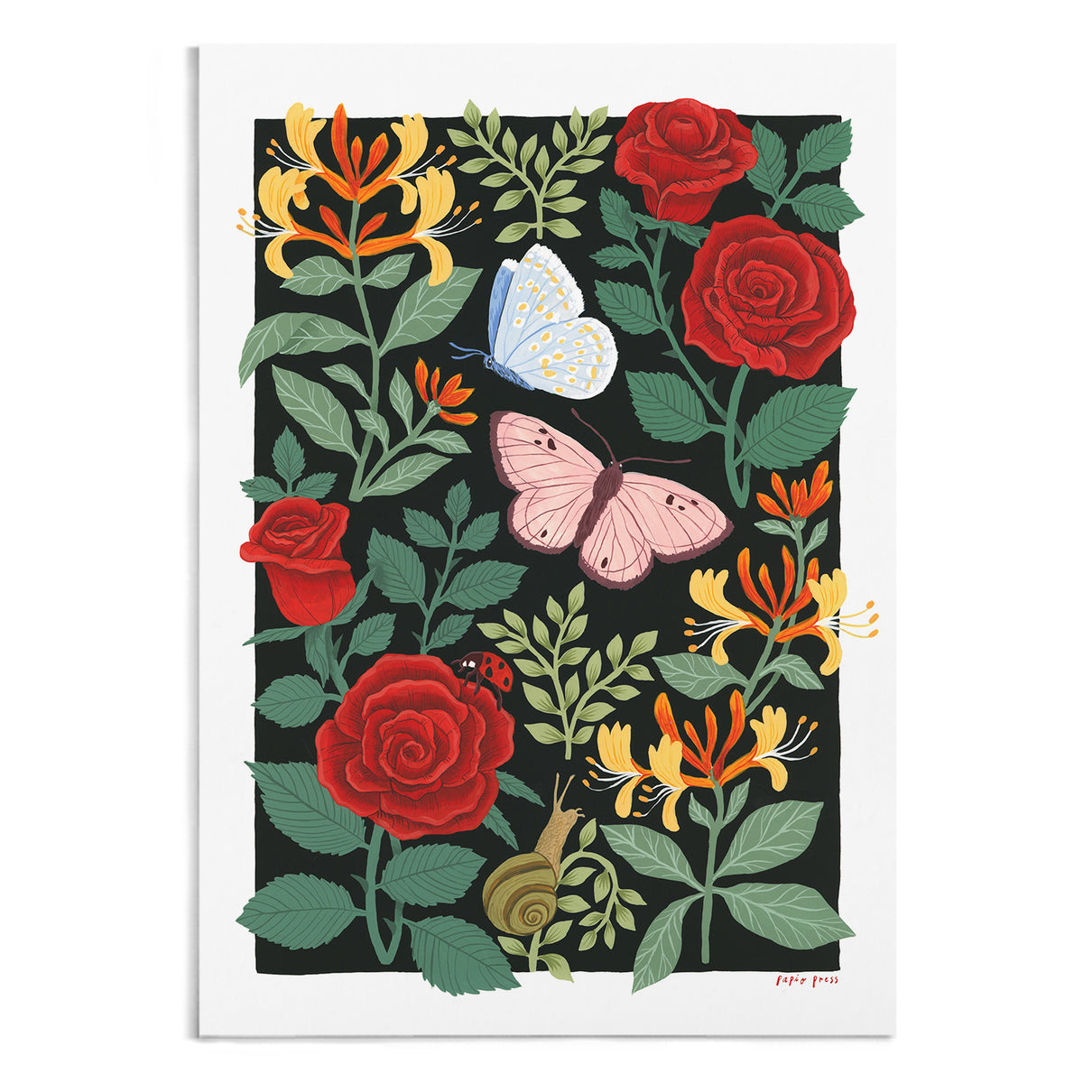 Floral Butterflies Artists Print
