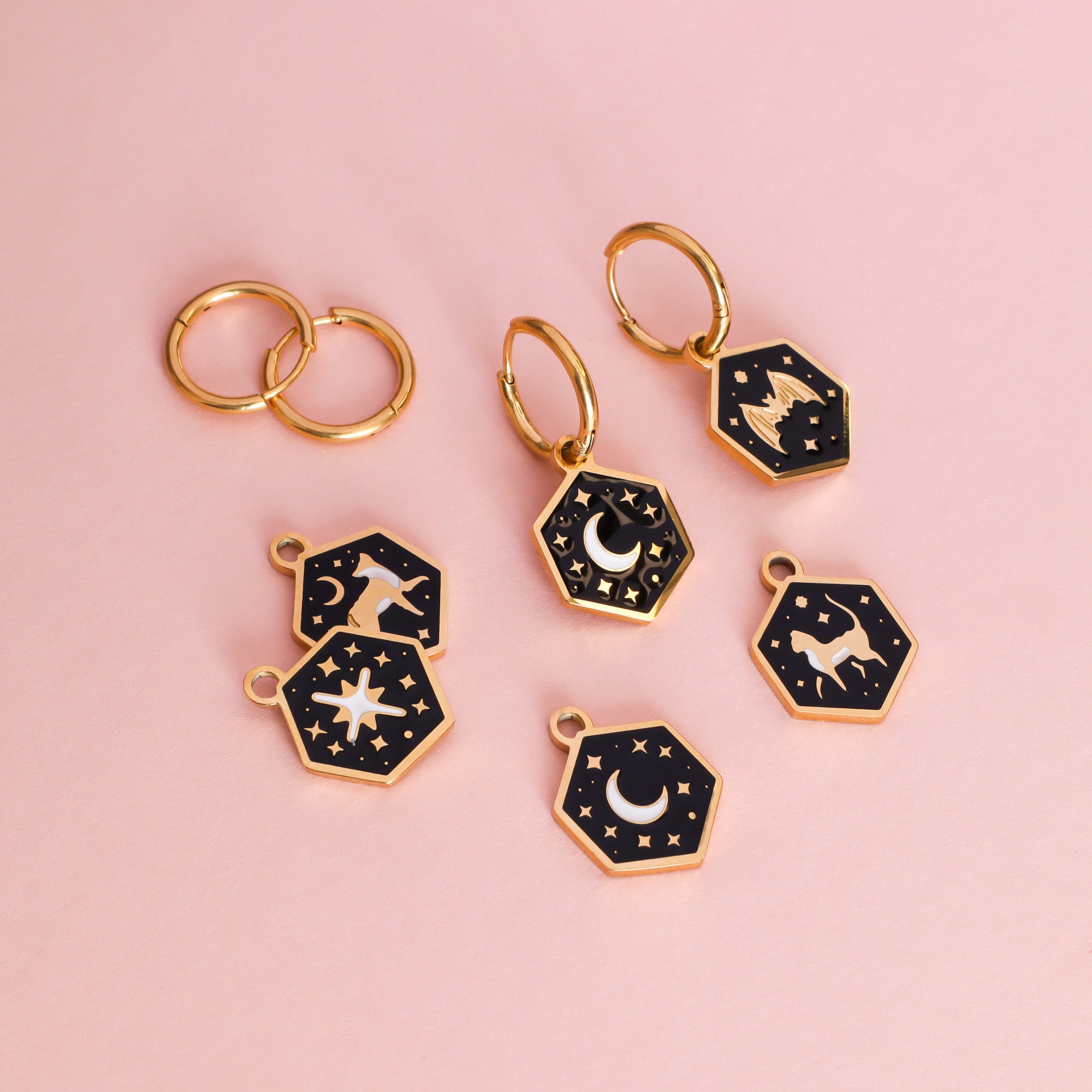 Mix and Match Mini Hexagon Earrings