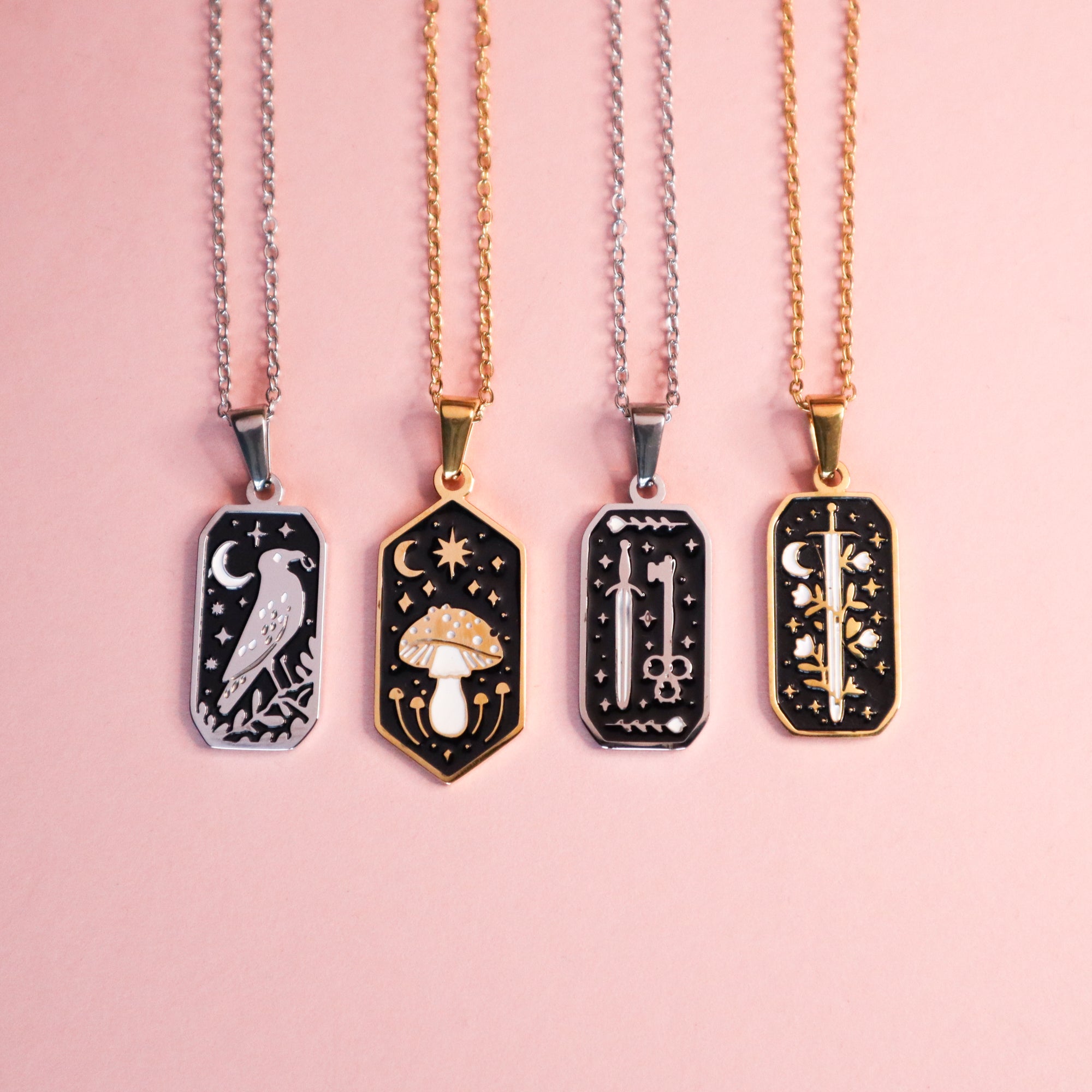 Mystery Seconds Enamel Necklace