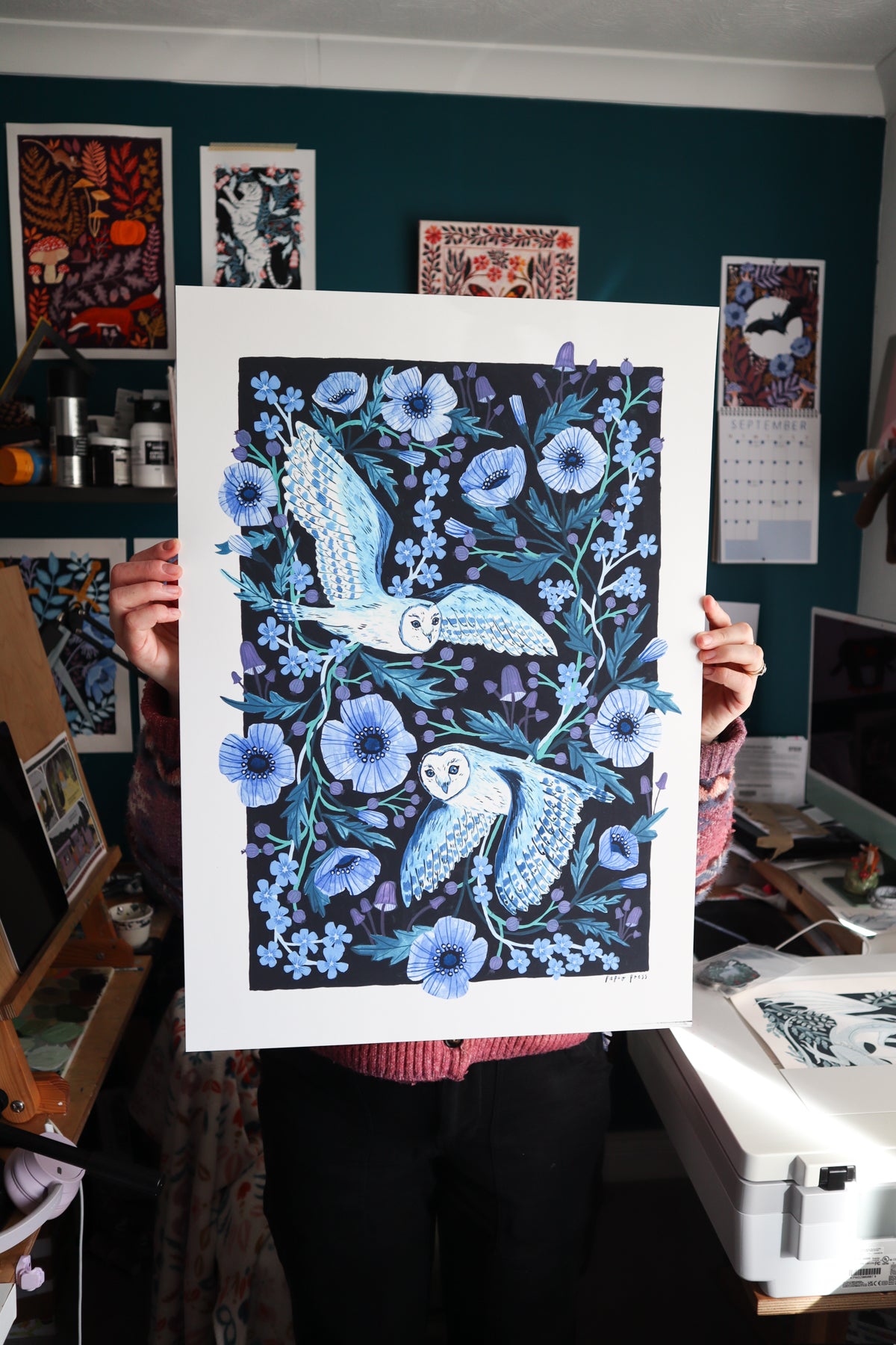 Night Owls A2 Print SECONDS