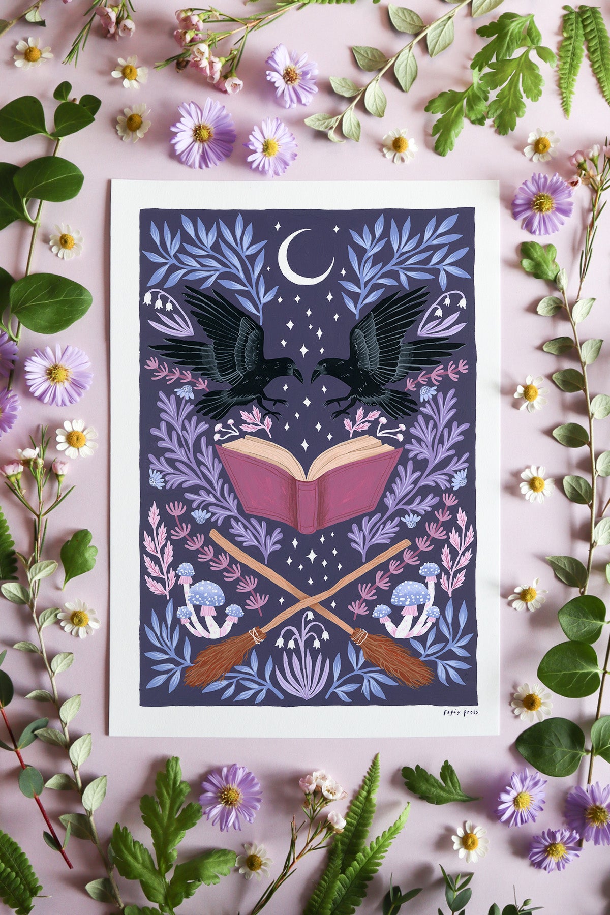 The Witch & The Raven Artists Print