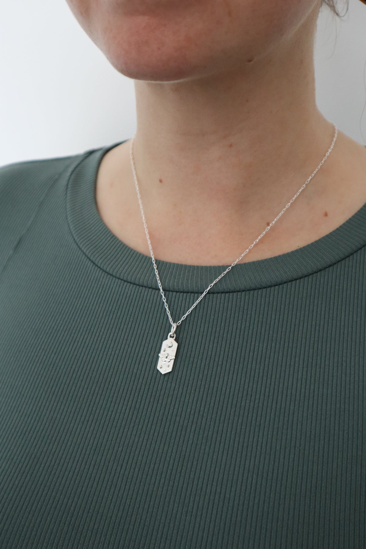 Silver Lunar Moth Pendant