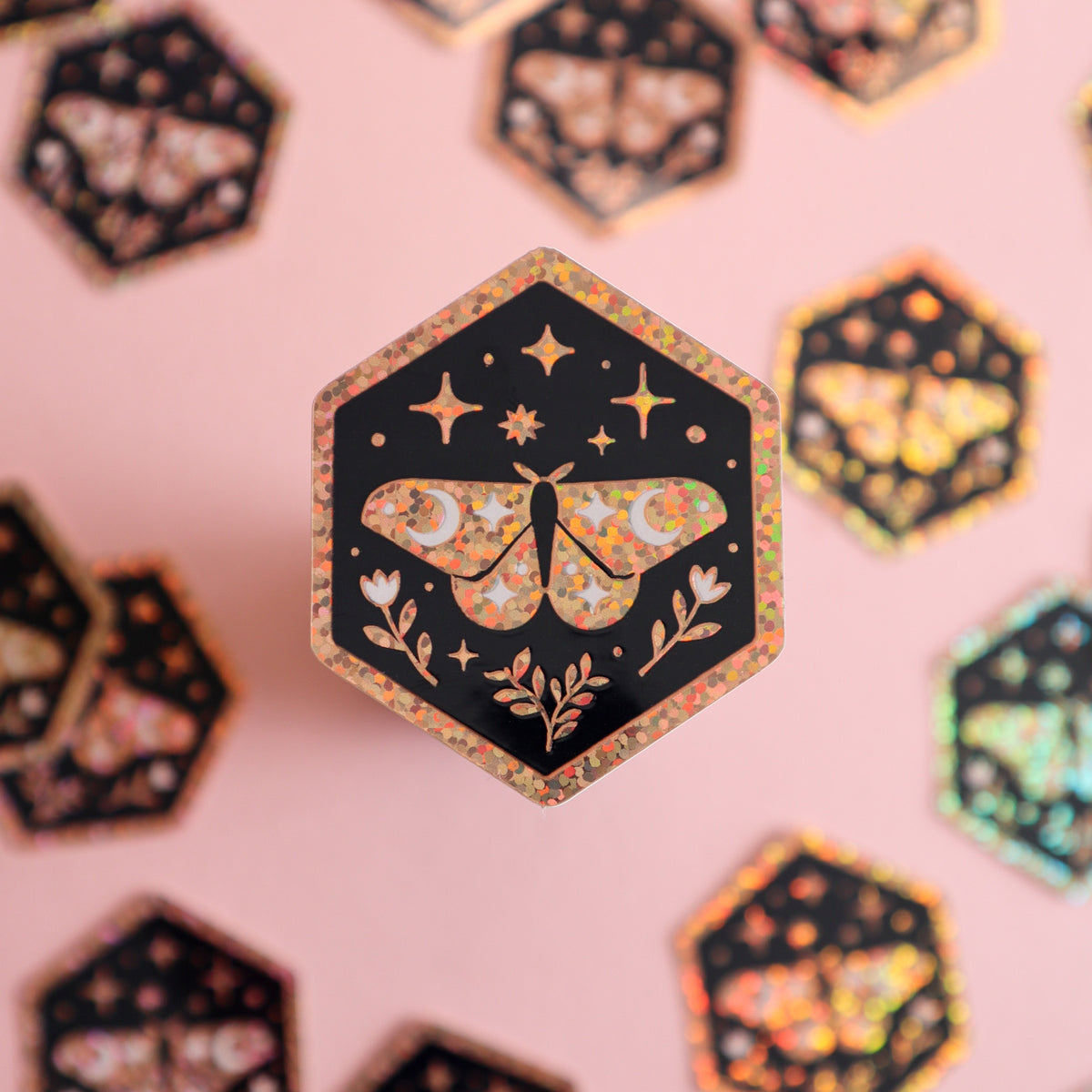 Full set of 6 Hexagon Stickers