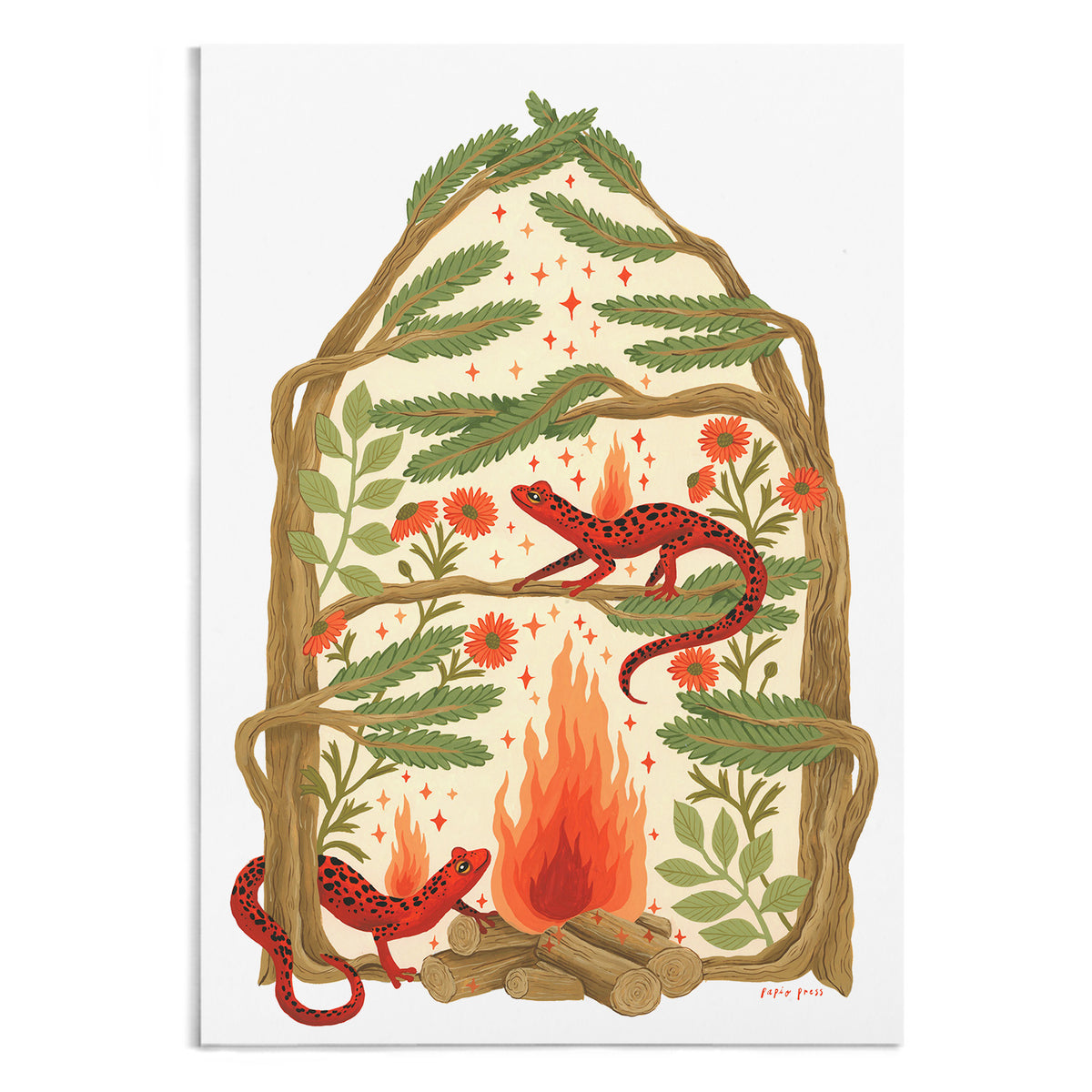 Fire Salamanders Artists Print
