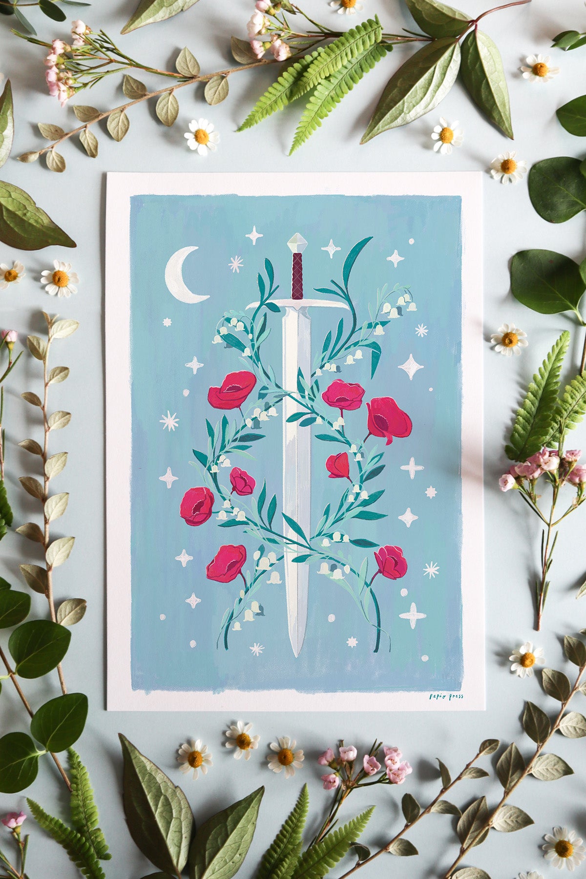 Floral Sword Artists Print