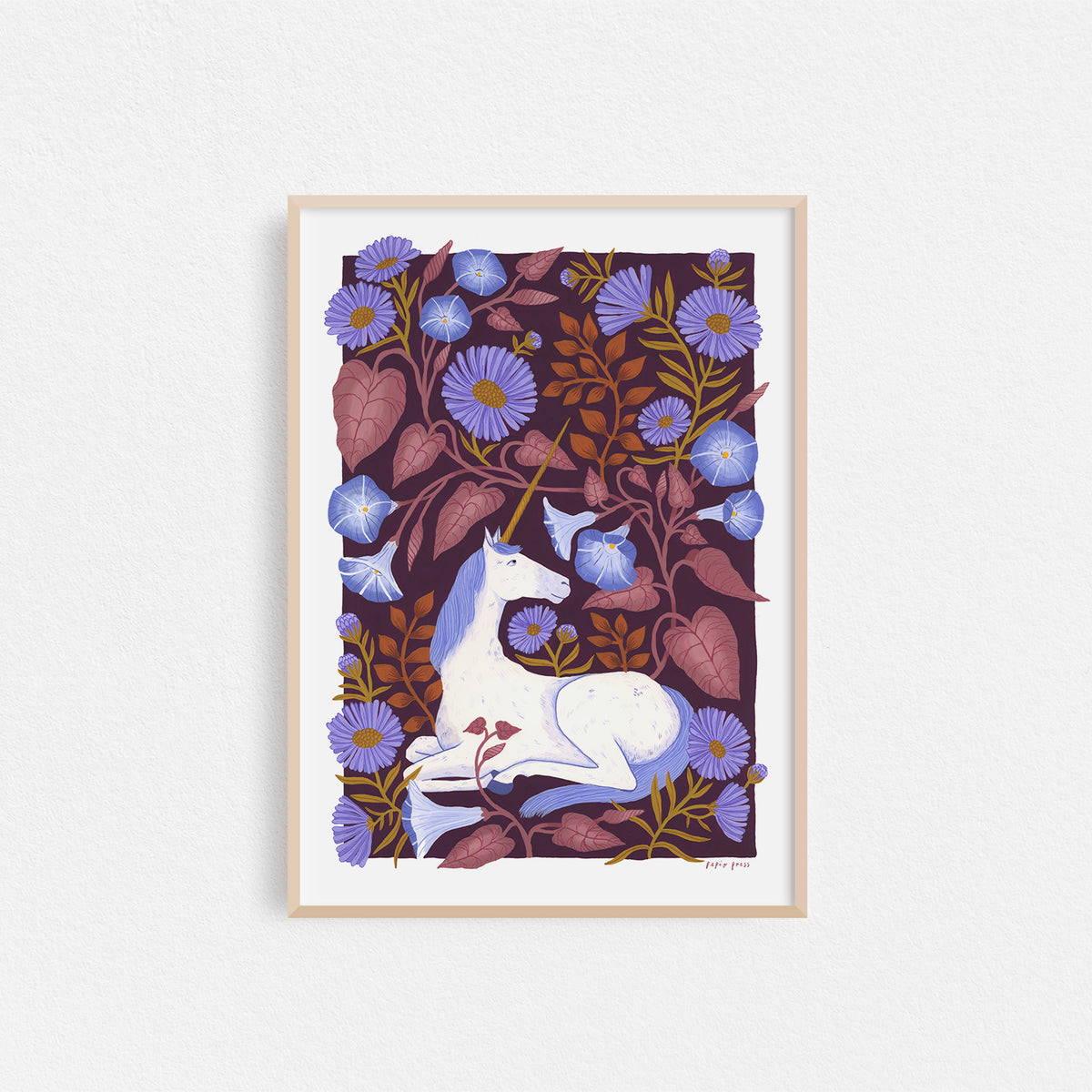 Floral Unicorn Artists Print