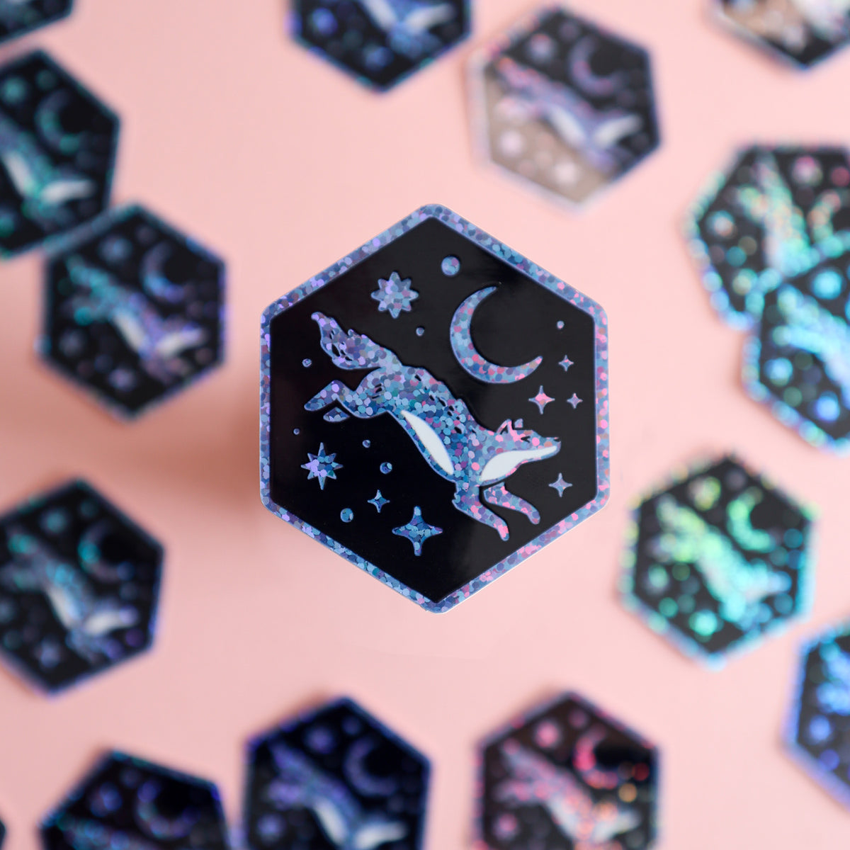 Full set of 6 Hexagon Stickers