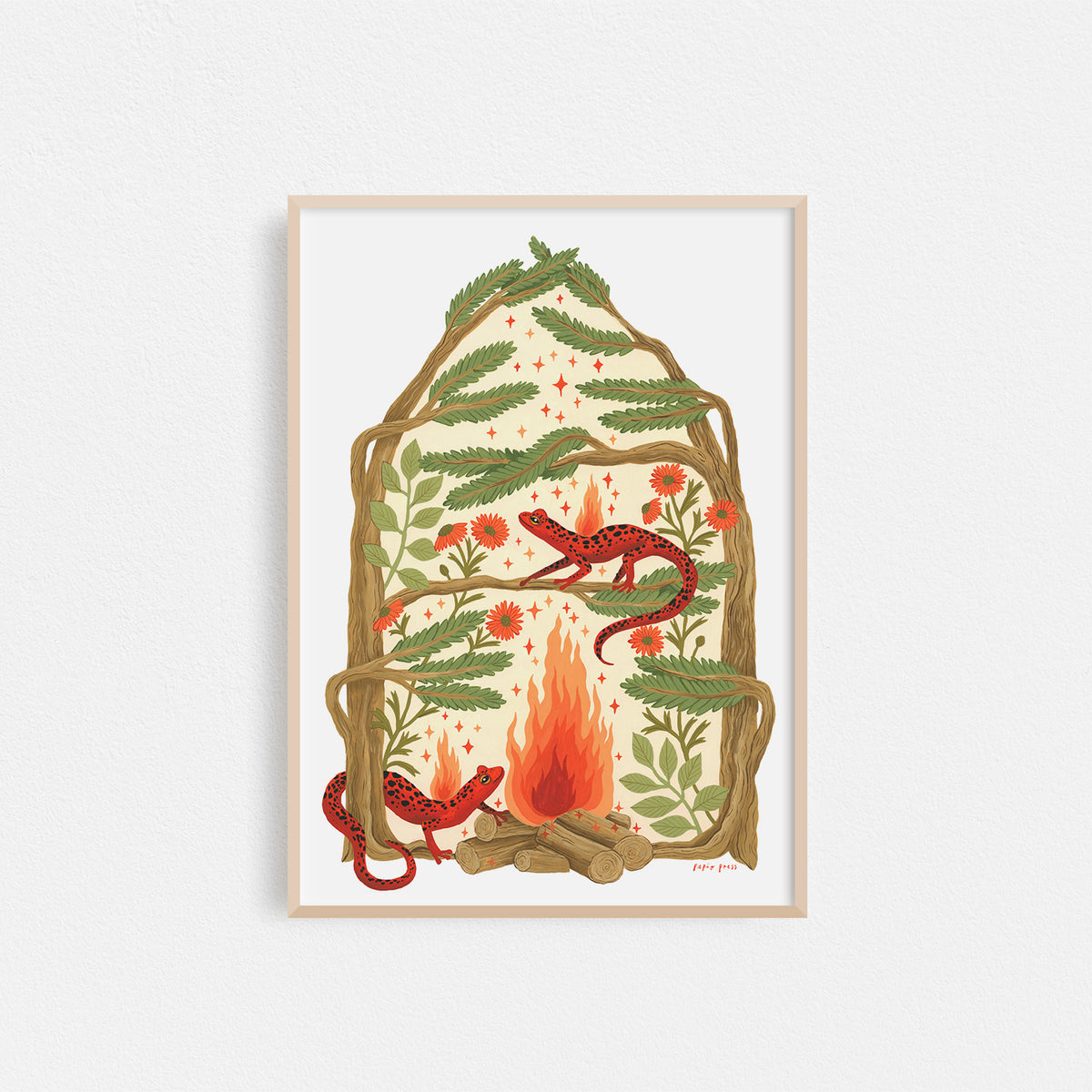 Fire Salamanders Artists Print