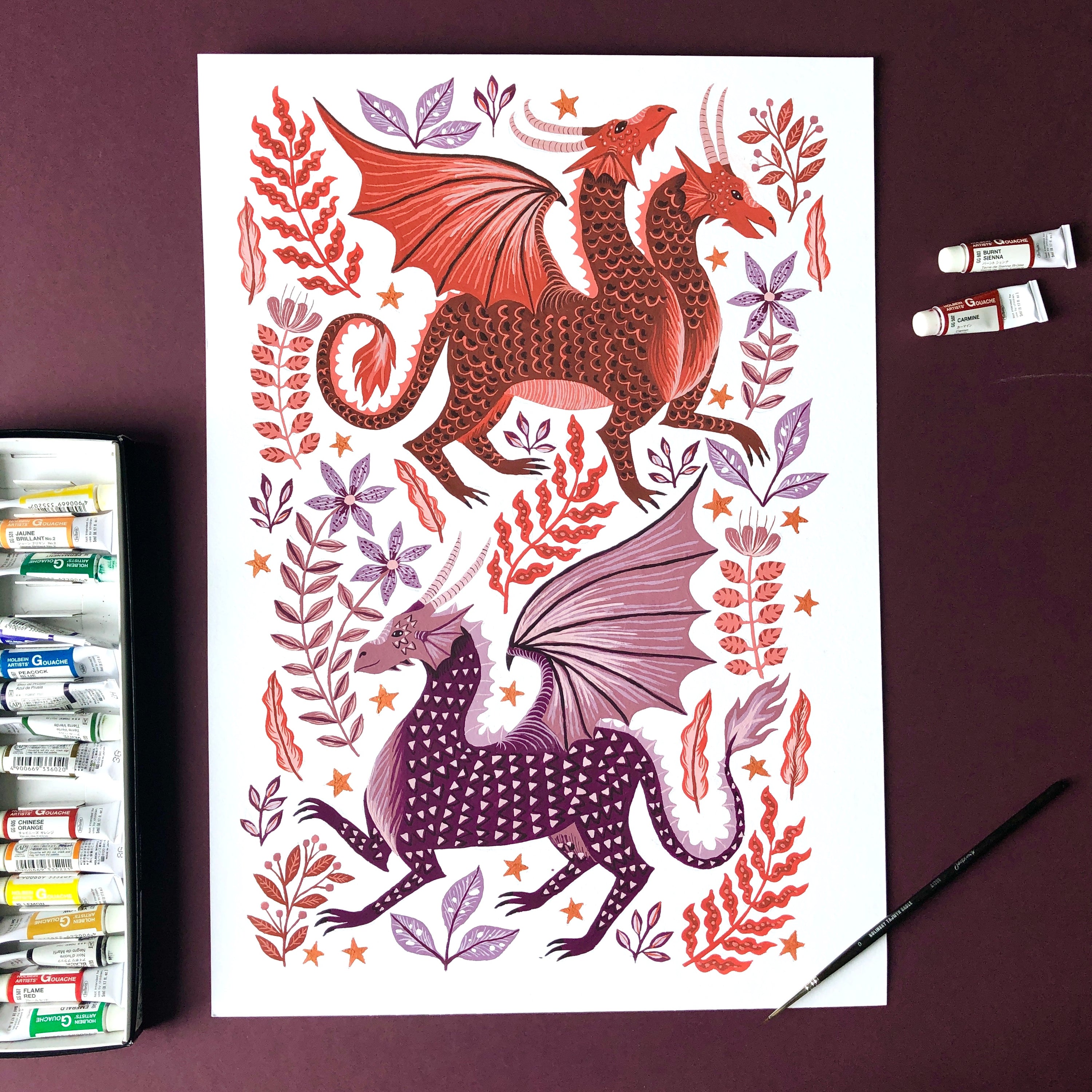 Dragon Garden Original Painting