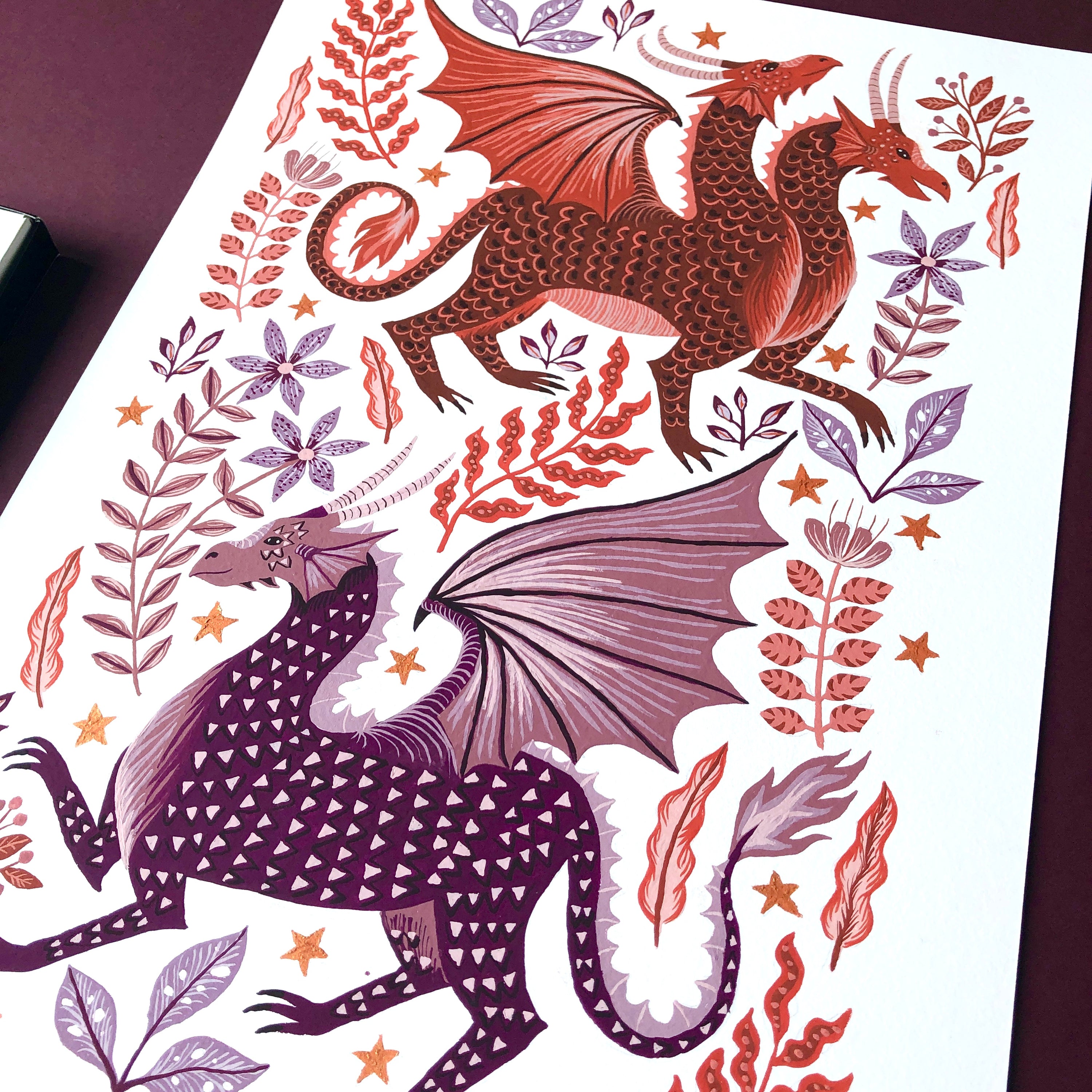 Dragon Garden Original Painting