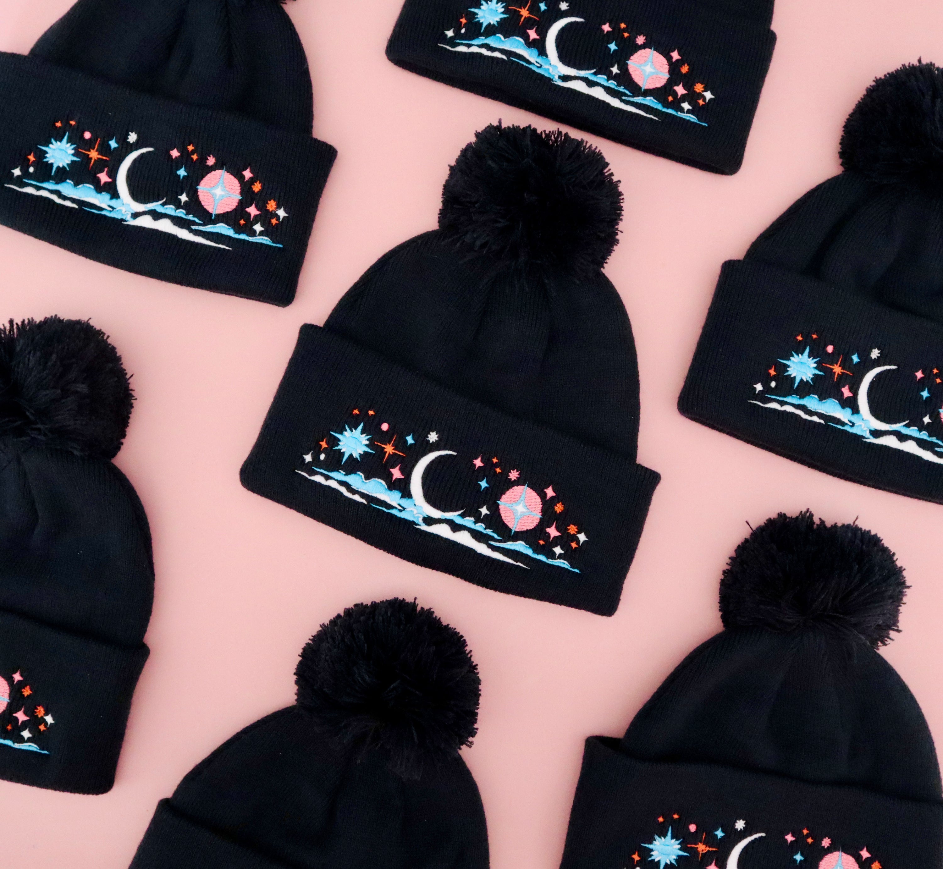 Celestial Moon Beanie Hat