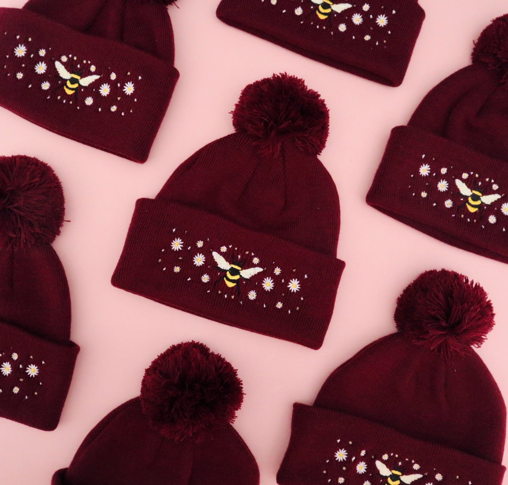 Bee in the Daisies Beanie Hat